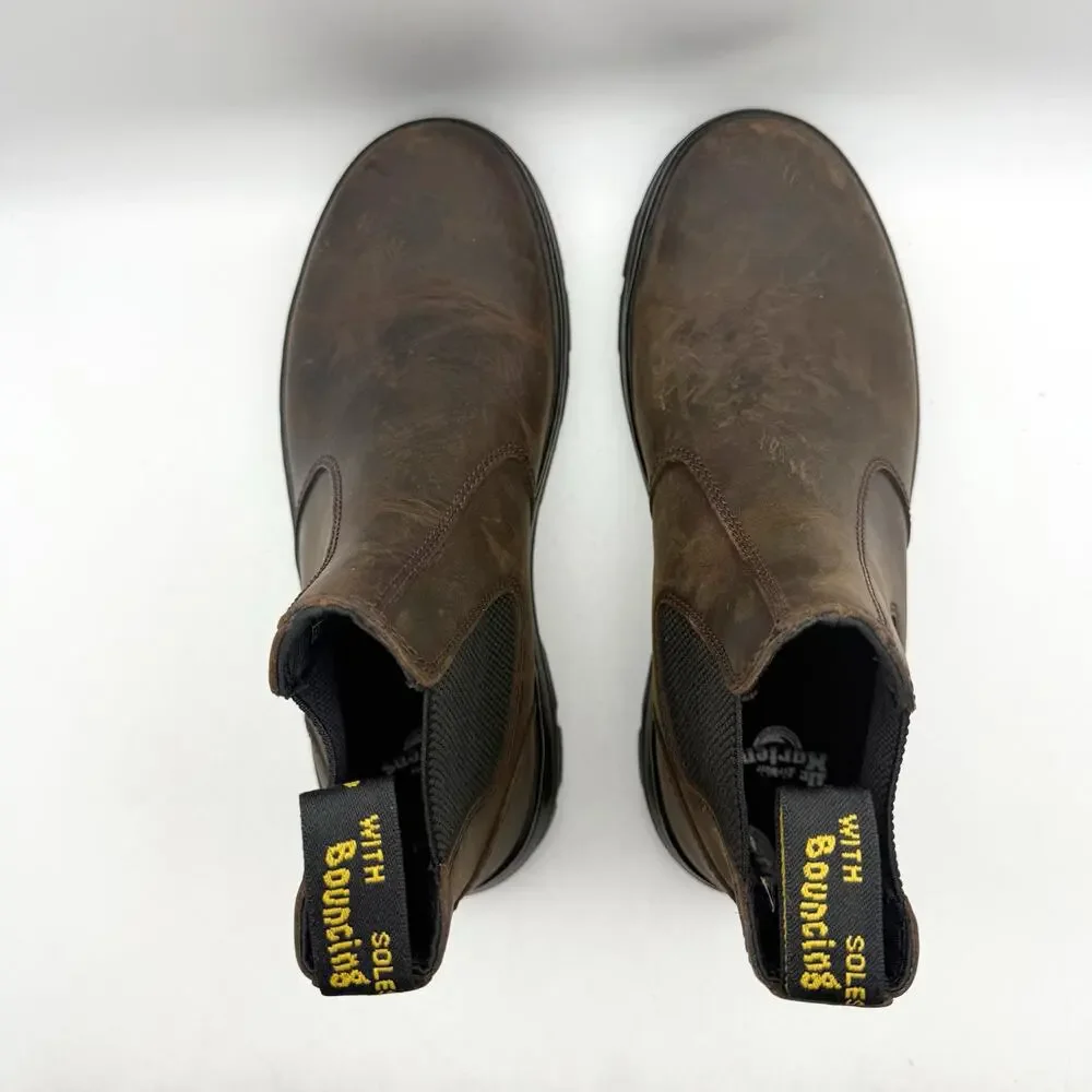 Dr. Martens Embury Ankle Chelsea Boots EU 41 Womens 9 Mens 8 Brown Leather EUC